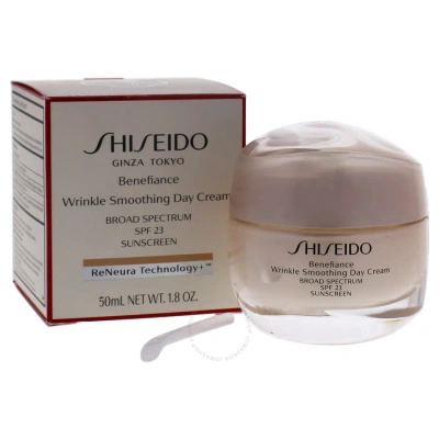 Shiseido Benefiance Wrinkle Smoothing Day Cream Spf 23 By  For Unisex - 1.8 oz Cream In Cream / Ink