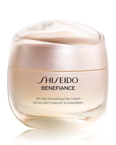 Shiseido Benefiance Wrinkle Smoothing Day Cream Spf 25 Sunscreen 1.8 Oz. In Transparent