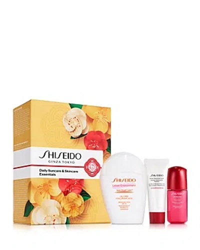 Shiseido Daily Suncare & Skincare Essentials Gift Set ($79 Value) In White