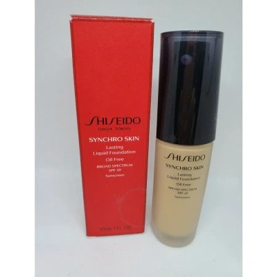 Shiseido / Synchro Skin Spf 20 Lasting Liquid Foundation (4) Golden 1.0 oz In White