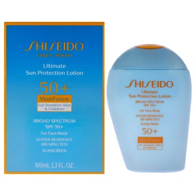 Shiseido Ultimate Sun Protection Lotion Wetforce Spf 50 For Sensitive Skin And Children By  For Unise In White