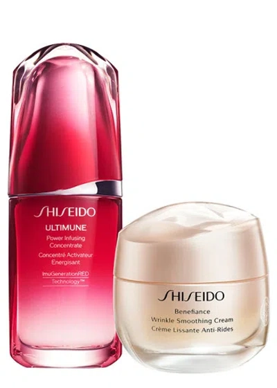Shiseido Ultimune & Wrinkle Smoothing Set In White