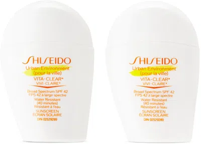 Shiseido Vita Clear Sunscreen Duo Set, 2 X 30 ml In White