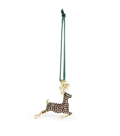 Shishi Embellished Reindeer Tree Decoration In Multi