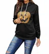 Shiying Fashion Orange Halloween Pumpkin Hoodie In Black In Black