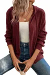 Shiying Fashion Women's Kaila Drawstring Hoodie In Red In Red
