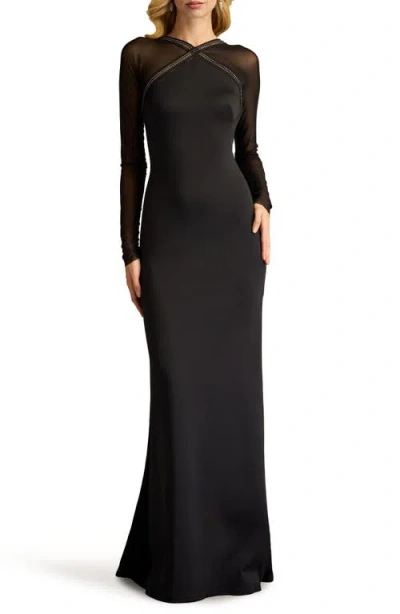 SHO BY TADASHI SHOJI SHO BY TADASHI SHOJI ILLUSION LONG SLEEVE MERMAID GOWN