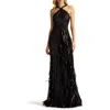 Sho By Tadashi Shoji Sequin & Tassel Detail Gown In Black