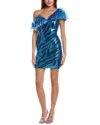 Sho By Tadashi Shoji Sequin One-shoulder Sheath Cocktail Dress In Blue