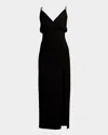 Sho By Tadashi Shoji Beaded Strap Gown In Black