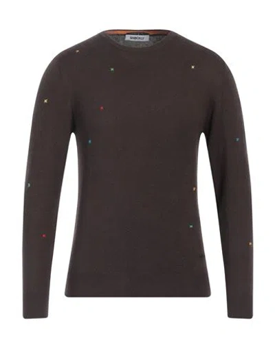 Shockly Man Sweater Dark Brown Size 38 Cotton, Cashmere