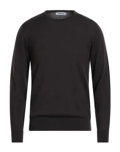 Shockly Man Sweater Dark Brown Size 40 Cotton In Black