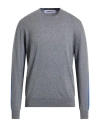 Shockly Man Sweater Grey Size 46 Cotton, Cashmere In Blue