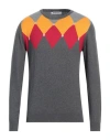Shockly Man Sweater Lead Size 36 Cotton, Cashmere In Grey