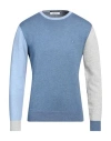 Shockly Man Sweater Light Blue Size 36 Cotton, Cashmere