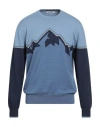 Shockly Man Sweater Light Blue Size 42 Cotton, Cashmere In Blue