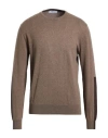 Shockly Man Sweater Light Brown Size 38 Cotton, Cashmere In Brown