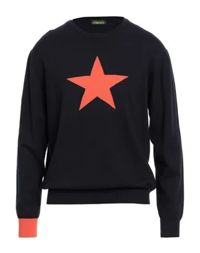 Shockly Man Sweater Midnight Blue Size 36 Cotton, Cashmere In Black