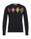 Shockly Man Sweater Midnight Blue Size 44 Cotton, Cashmere In Blue