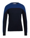 Shockly Man Sweater Midnight Blue Size 46 Cotton, Cashmere In Black
