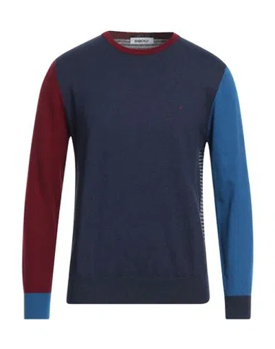 Shockly Man Sweater Navy Size 36 Cotton, Cashmere In Navy Blue