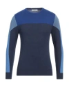 Shockly Man Sweater Navy Size 38 Cotton, Cashmere In Navy Blue