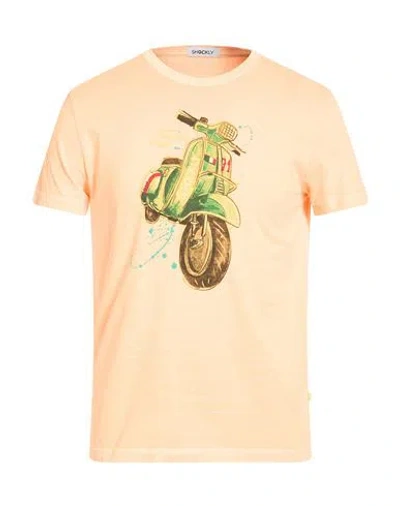 Shockly Man T-shirt Apricot Size Xxl Cotton In Pink