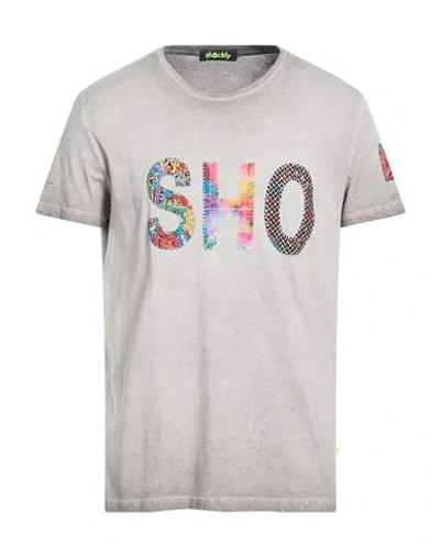 Shockly Man T-shirt Grey Size Xl Cotton In Gray
