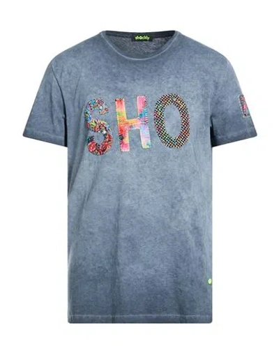 Shockly Man T-shirt Navy Size Xl Cotton In Blue