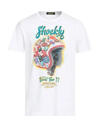 Shockly Man T-shirt White Size L Cotton