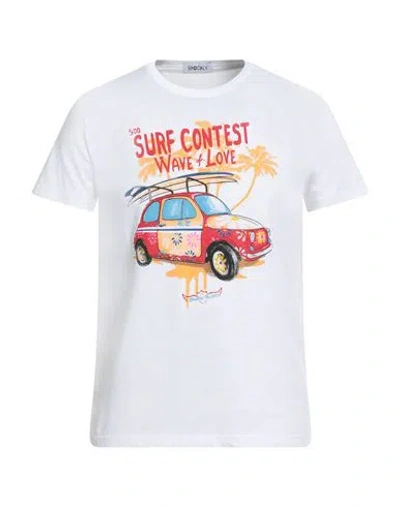 Shockly Man T-shirt White Size S Cotton