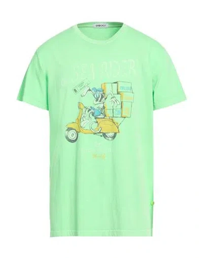 Shockly Man T-shirt Lime Green Size Xl Cotton