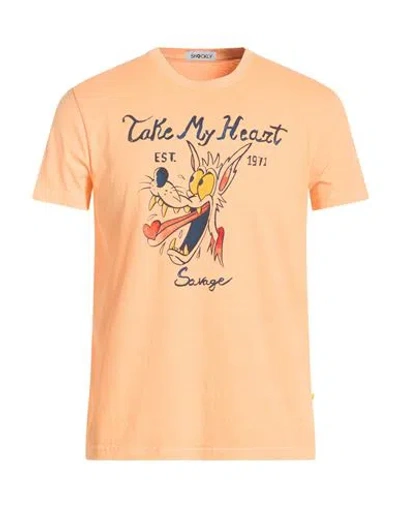 Shockly Man T-shirt Orange Size Xxl Cotton