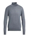 Shockly Man Turtleneck Grey Size 46 Merino Wool In Gray
