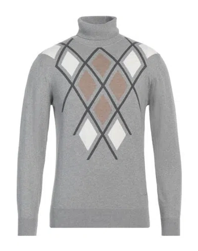 Shockly Man Turtleneck Light Grey Size 42 Cotton, Cashmere