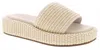 Shoe La La Women's Raffia Slip-on Sandals In Ivory In Multi