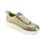 Shoe La La Women's Woven Platform Sneakers In Gold In Gold