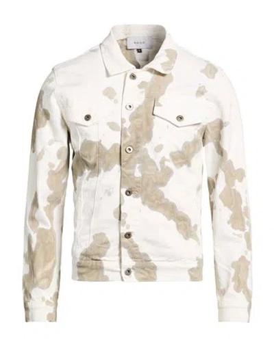 Shoe® Shoe Man Denim Outerwear White Size M Cotton, Elastane In Neutral