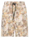Shoe® Shoe Man Shorts & Bermuda Shorts Camel Size Xl Cotton, Elastane In Beige