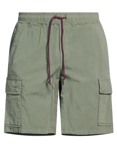 Shoe® Shoe Man Shorts & Bermuda Shorts Military Green Size L Cotton, Elastane