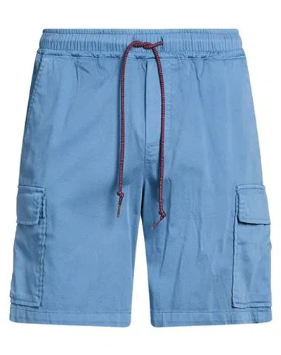 Shoe® Shoe Man Shorts & Bermuda Shorts Slate Blue Size L Cotton, Elastane