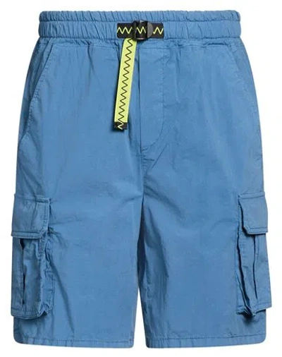 Shoe® Shoe Man Shorts & Bermuda Shorts Slate Blue Size M Cotton, Elastane