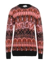 Shoe® Shoe Man Sweater Rust Size Xl Acrylic, Wool In Red