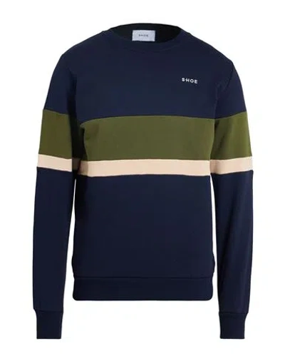 Shoe® Shoe Man Sweatshirt Navy Size Xl Cotton In Blue