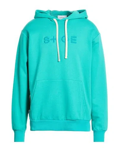 Shoe® Shoe Man Sweatshirt Turquoise Size L Cotton In Blue