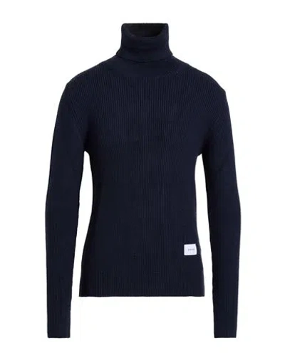 Shoe® Shoe Man Turtleneck Navy Size Xxl Viscose, Polyester, Polyamide In Multi