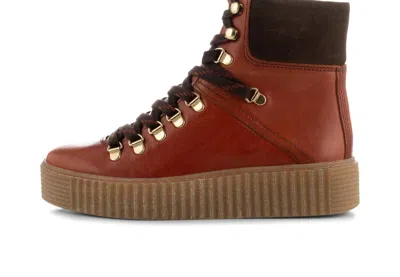 Shoe The Bear Agda Ankle Boot In Red Brown In Multi