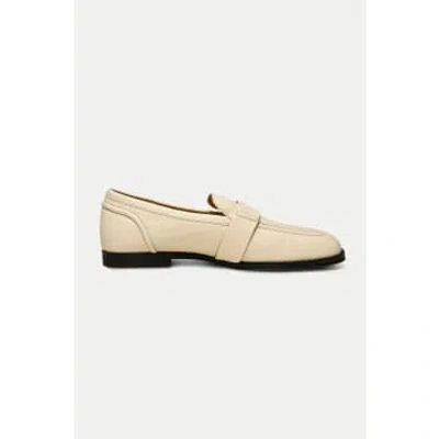 Shoe The Bear Off White Erika Saddle Loafer In Neturals
