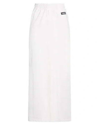 Shoe® Shoe Woman Maxi Skirt Light Grey Size Xs Cotton In White