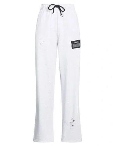 Shoe® Shoe Woman Pants Light Grey Size S Cotton In White